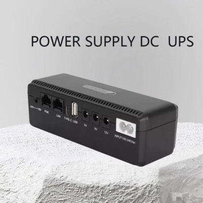10400mAh 5V 9V 12V 15V 24V UPS Battery Backup Uninterruptible Power Supply USB - Image 1 of 4