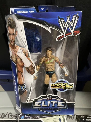 WWE WWF AEW Mattel CM Punk Elite Collection Series 29 Figure Rare MOC #141 Cover