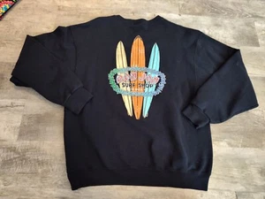 Vintage Ron Jon Surf Shop Sweatshirt Mens L Black Cocoa Beach Florida - Picture 1 of 16