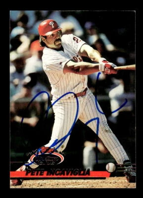1993 Stadium Club #636 Pete Incaviglia - HAND SIGNED AUTO - Image 1 of 2