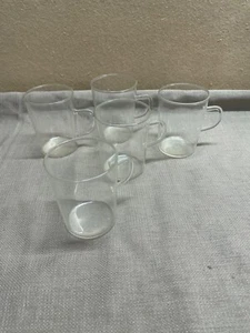 Schott VERRAN Glass Coffee Tea Mugs Germany Clear set of 5 - Picture 1 of 21