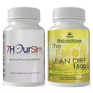 7Hour Slimming Dietary Capsules Lemon Lean Diet Weight Loss Fat Burn --Pack of 5 - Picture 1 of 11