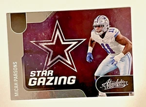 2022 PANINI ABSOLUTE MICAH PARSONS "STAR GAZING" INSERT SILVER #SG-6 COWBOYS - Picture 1 of 1