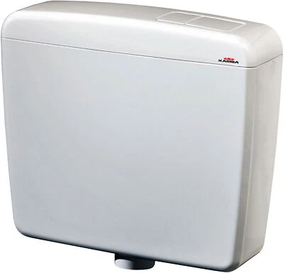 Cassetta di scarico wc esterna bagno water kariba super doppio scarico 2 tasti - Immagine 1 di 4