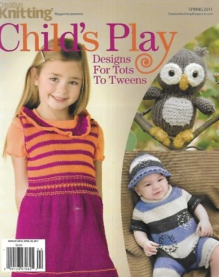 Creative Knitting Magazine Children Knit Designs Romper Blanket Fleece Slippers - Image 1 of 4