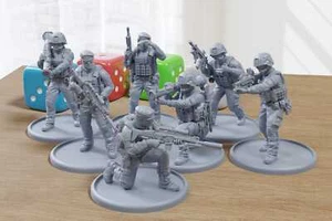 Especificación del ejército francés - Minifiguras de juegos de guerra en miniatura impresas en 3D - Escala de 28 mm / 32 mm - Imagen 1 de 3