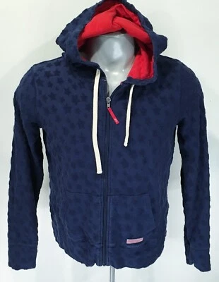 VINEYARD VINES M Sudadera con Capucha Mediana para Mujer Cremallera Completa Estampado de Estrellas Azules Foto 1 de 4
