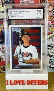 2010 BOWMAN CHROME ALBERT ALMORA ROOKIE USA EDITION RARE PGA 10 GEM MINT READ - Picture 1 of 5