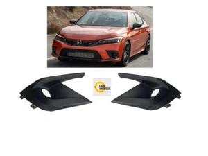 FOR 2022-2024 Honda Civic Left & Right Set Fog Light Cover Bezel No Sensor Hole - Picture 1 of 6