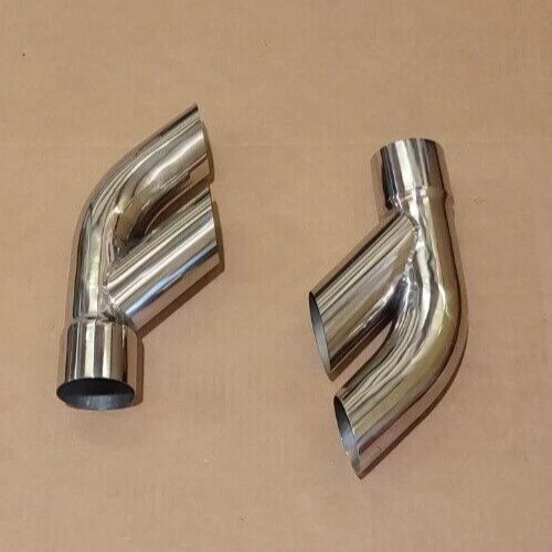 Divisores de escape de acero inoxidable Pypes de 2,5" para Pontiac Firebird EVT10 76-81 (PAR)  Foto 1 de 3