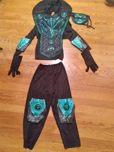 Halloween Kids Green Dragon Ninja sz S Spirit Halloween Costume Deluxe - Picture 1 of 7