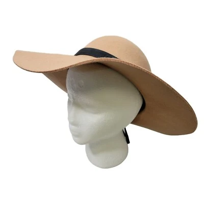 Sombrero de ala ancha para mujer Wallaroo Elsbeth 100 % fieltro de lana banda negra Foto 1 de 4