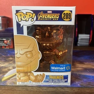 Pop! Funko Thanos #289 Marvel Avengers Movies Orange Chrome Vinyl Figure Walmart - Picture 1 of 6