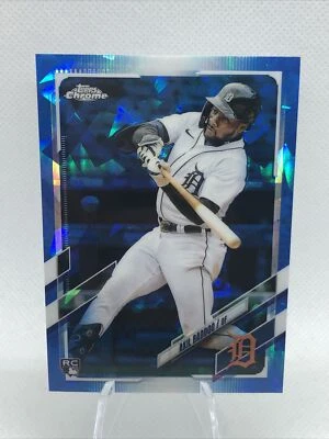 2021 Topps Chrome Update Sapphire Edition Akil Baddoo US196 RC Tigers SP Rookie - Image 1 of 2