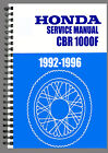 Honda CBR 1000f 1992 Atelier Manuelle Réparation Service Livre On Paper English