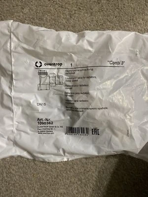 Oventrop dn15 combi 3 lockshield valve for radiators nickle plated