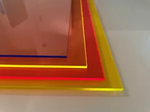 PLEXIGLAS® Acrylglas Platte Scheibe 3mm FLUORESZIEREND Zuschnitt mit Schutzfolie - Bild 1 von 5