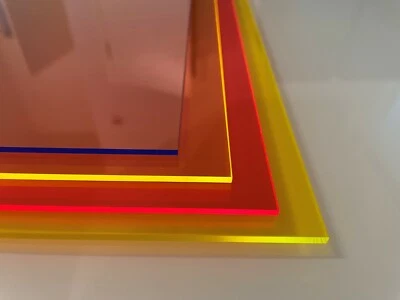 PLEXIGLAS ® POLYCASA ® DEGLAS ® ACRYLGLAS PLEXIGLAS® Acrylglas Platte Scheibe 3mm FLUORESZIEREND Zuschnitt mit Schutzfolie