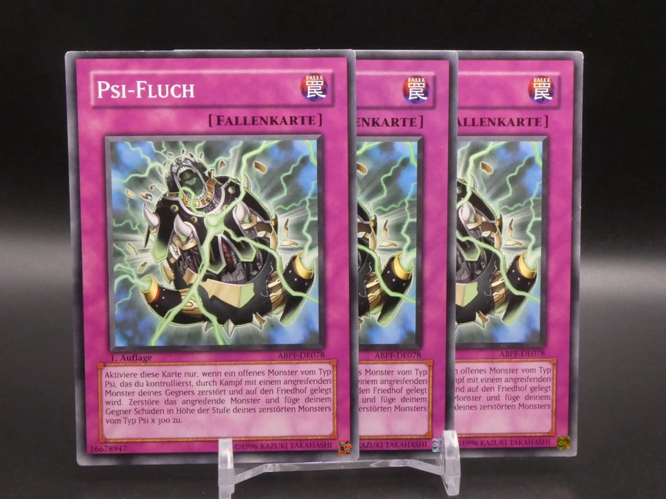 Yugioh Playset 3x Psi-Fluch ABPF DE078/ Common/ Near Mint/ Deutsch - Bild 1 von 1