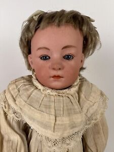 Antique Cabinet Sized Heubach Character #6970 Doll W/Glass Eyes