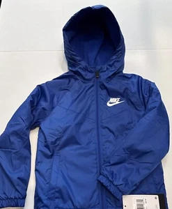 Nike Little Boys Blue Hooded Jacket Size 5 Brand New‼️ - Picture 1 of 10
