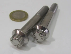 12 Point Flanged Ferry ARP Bolt, Stainless Steel PT, 3/8"-24 x 2 1/2" Long 2 Pcs - Picture 1 of 11