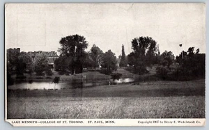 Lake Mennith College Of St Thomas St. Paul Minnesota Postcard - Picture 1 of 2