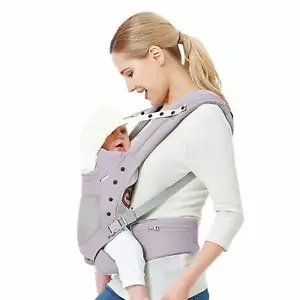 Baby Carrier with Adjustable Hip Seat,Baby Wrap Carrier with Hood Soft & Breatha - Picture 1 of 9