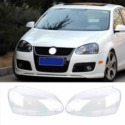 Cubierta de lente de faro transparente izquierda+derecha para VW Volkswagen Golf MK5 2005-2009 Foto 1 de 4