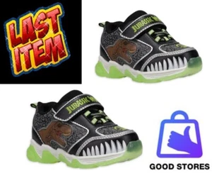 Jurassic World Boys Toddler size 5 Athletic Light-up Green Sneakers NEW - Picture 1 of 16