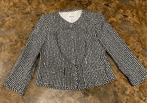 ARMANI COLLEZIONI ITALY Le Giorgio Houndstooth Print Silk BLD Blazer Jacket - Picture 1 of 10