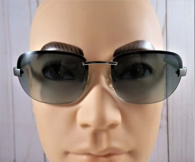 Gafas de sol Ralph Lauren vintage para dama medio borde marco acuático de vidrio marino estuche original Foto 1 de 4