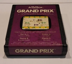 Grand Prix - Atari 2600 - Tested Working 👍 Vintage 80s Racing Video Game Cart - Picture 1 of 2