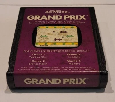 Grand Prix - Atari 2600 - Tested Working 👍 Vintage 80s Racing Video Game Cart - Image 1 of 2