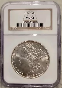 💥1886 Morgan Silver Dollar NGC MS64- Old Brown Label/Holo💥🔥 - Picture 1 of 4