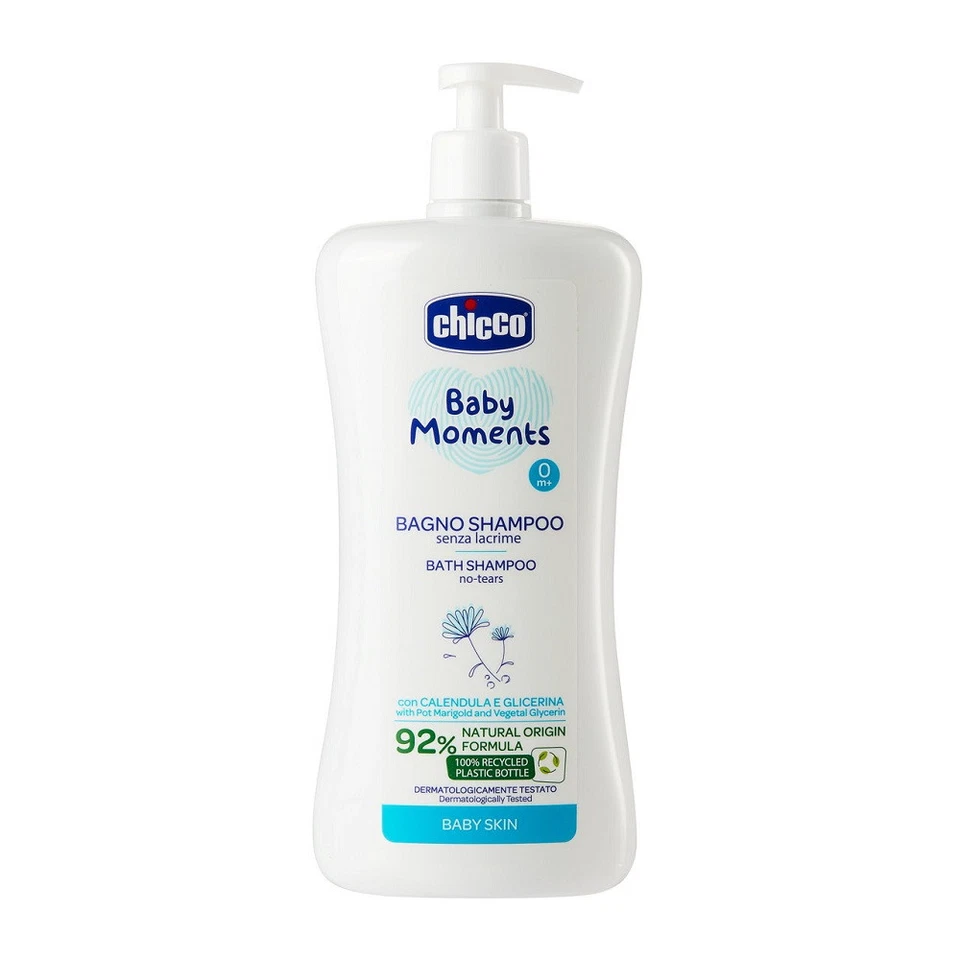 8058664138432 Chicco Baby Moments szampon do mycia ciała i włosów 0m+ 750 ml (P1) Foto 1 de 1