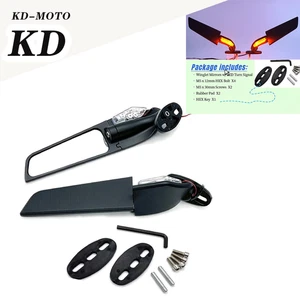Turn Signal Rear View LED Mirror Fit For Suzuki GSXR 600 750 1000 GSX1300 - Picture 1 of 11