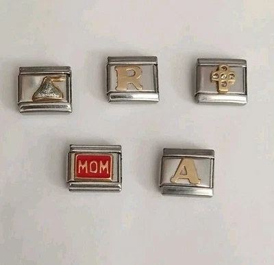 Lote de 5 eslabones de pulsera Zoppini 9 mm italianos Foto 1 de 2