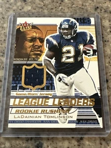 Maglia LaDainian Tomlinson 2002 Fleer Ultra Rookie Rushing Leader Game Worn - NFL - Foto 1 di 2