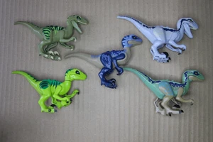 Lego JURASSIC WORLD five different VELOCIRAPTOR Dinosaurs - Picture 1 of 7