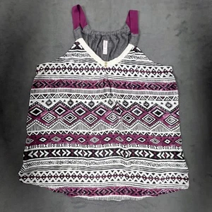 Camiseta sin mangas Xhilaration para mujer grande con estampado azteca tribal boho - Imagen 1 de 11