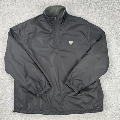 Polo Golf Ralph Lauren Pulôver Quebra-Vento de Lã Reversível 1/4 Zíper Masculino L Pônei - Imagem 1 de 4