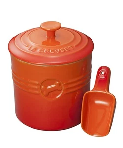 Le Creuset Food Container Pet Food Container (with Scoop) Dog Cat Orange [Author - Picture 1 of 4