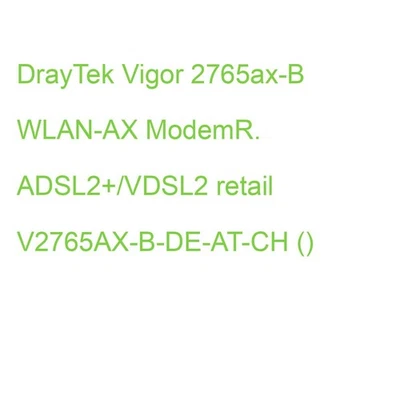 DrayTek Vigor 2765ax-B WLAN-AX ModemR. ADSL2+/VDSL2 retail V2765AX-B-DE-AT-CH (4 - Bild 1 von 2