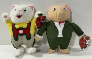 Vintage BUSY WORLD OF RICHARD SCARRY BUSYTOWN 8 ZOLL PLÜSCHKATZE + FRUMMELSCHWEIN - Bild 1 von 9