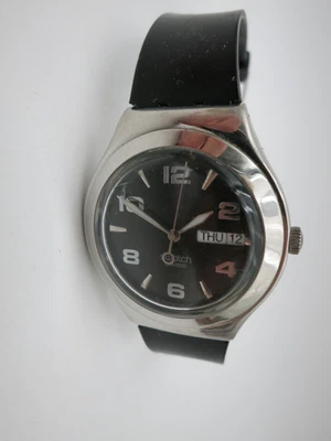 ВИНТАЖНЫЙ ЧЕРНЫЙ SWATCH IRONY НАРУЧНЫЕ ЧАСЫ ЧЕРНЫЙ РЕМЕШОК SR626SW - Изображение 1 из 4