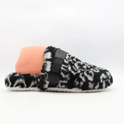 Zapatillas cómodas sin cordones UGG Fluff It Pop para hombre talla 11 negras blancas 1120900 - Imagen 1 de 4