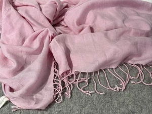 Bufanda ROSA Bijoux Terner Pseudo Pashmina 60x144" vintage Vicose India (sin púrpura) - Imagen 1 de 6