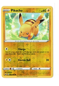 Pokémon TCG - Pikachu 65/202 Reverse Holo Sword & Shield Game Freak - Played LP! - Picture 1 of 2