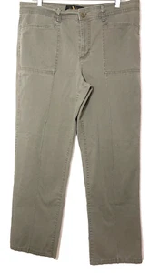Womens Pants Olive Green Baggy Pleat on Front of Legs Size 14 Gloria Vanderbilt - Picture 1 of 6